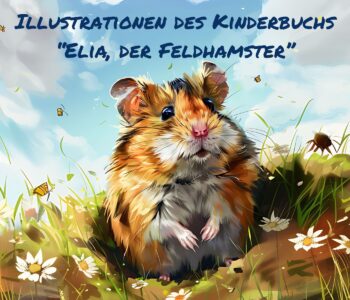 Illustration eines Feldhamsters - Titelbild des Kinderbuchs "Elia, der Feldhamster"